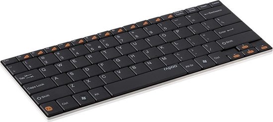 Rapoo E6100 toetsenbord voor mobiel apparaat Nederlands Zwart Bluetooth |  bol.com