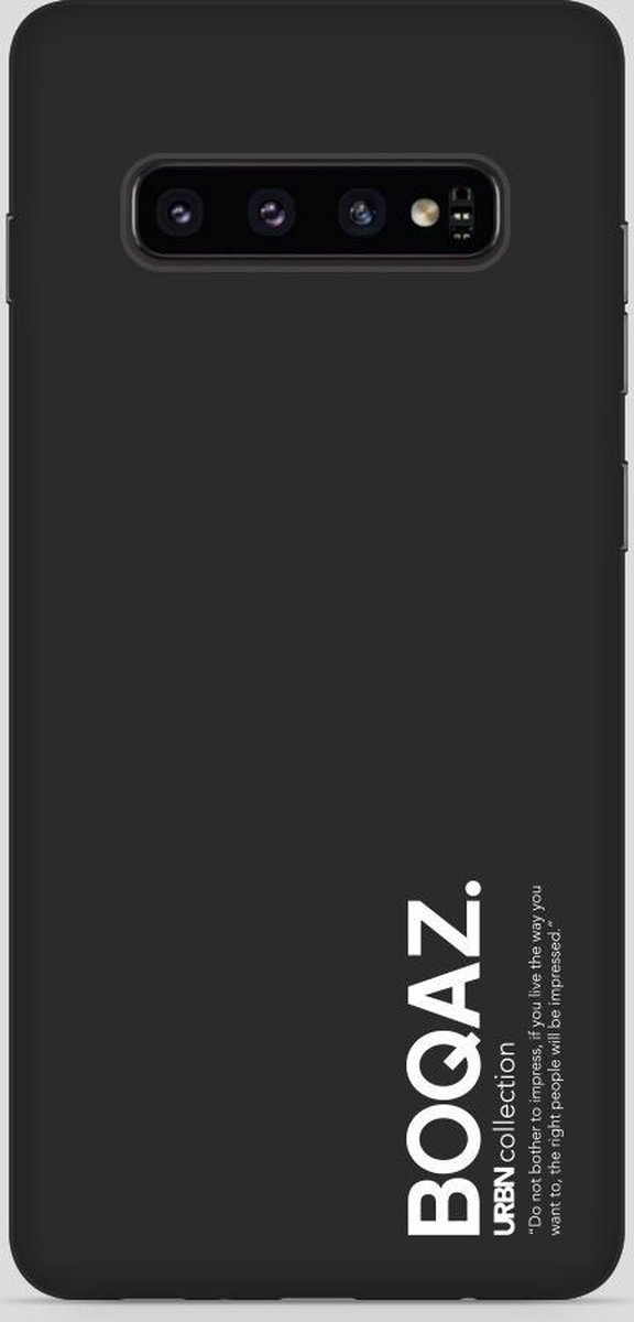 BOQAZ. Samsung Galaxy S10 hoesje - Plus hoesje - hoesje URBN mat zwart