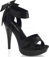 EU 42,5 = US 12 | COCKTAIL-568 | 5 Heel, 1 PF Criss Cross Pleated Straps Close Back Sandal