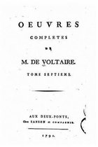 Oeuvres completes de M. de Voltaire - Tome VII