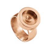Quiges - Verwisselbare RVS Mini Munt Ring 16mm Rosé goudkleurig - SLSR00216