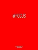 Notebook for Cornell Notes, 120 Numbered Pages, #FOCUS, Red Cover