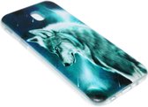 Wolf hoesje siliconen Geschikt voor Samsung Galaxy J7 (2017)