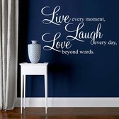 muursticker wallstickershop.eu | Live-Laugh-Love | wit