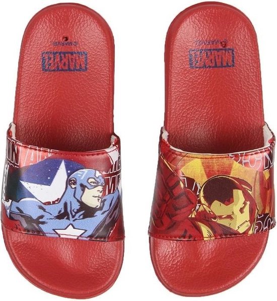 Rode Marvel Avengers badslippers/saunaslippers voor jongens - Zwembad  slippers voor | bol.com