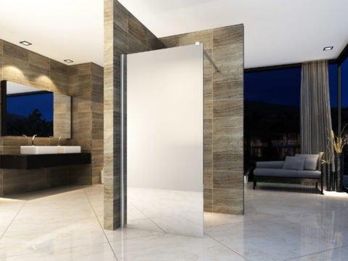 Douchewand Cabana Aloni met spiegelglas ( spyglas) 140 x 200 cm