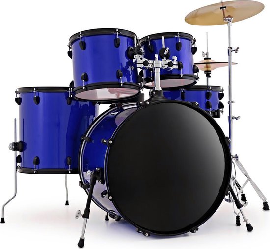 Lunch hoofdstad Schotel Drum Kit 22" US Fusion - Drumstel met Hardware & Bekkens - Blauw | bol.com