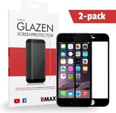 2-pack BMAX geschikt voor de Apple iPhone 6 Plus / 6S Plus Full Cover Glazen Screenprotector (Zwart) | Dekt het volledige scherm! | Beschermglas | Tempered Glass