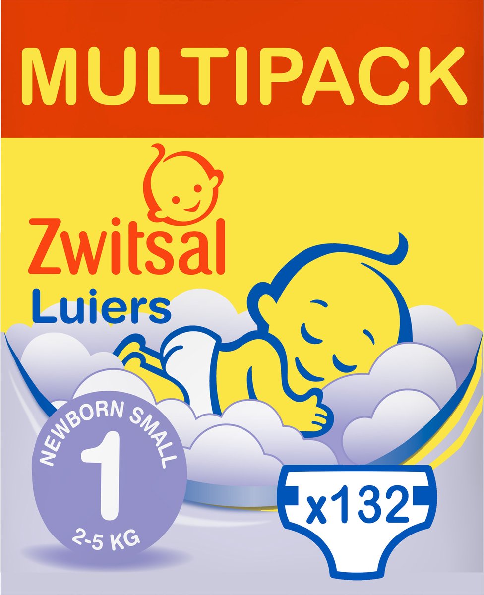 Zwitsal Luiers - New Born Maat 1 - 132 stuks - Voordeelverpakking | bol.com