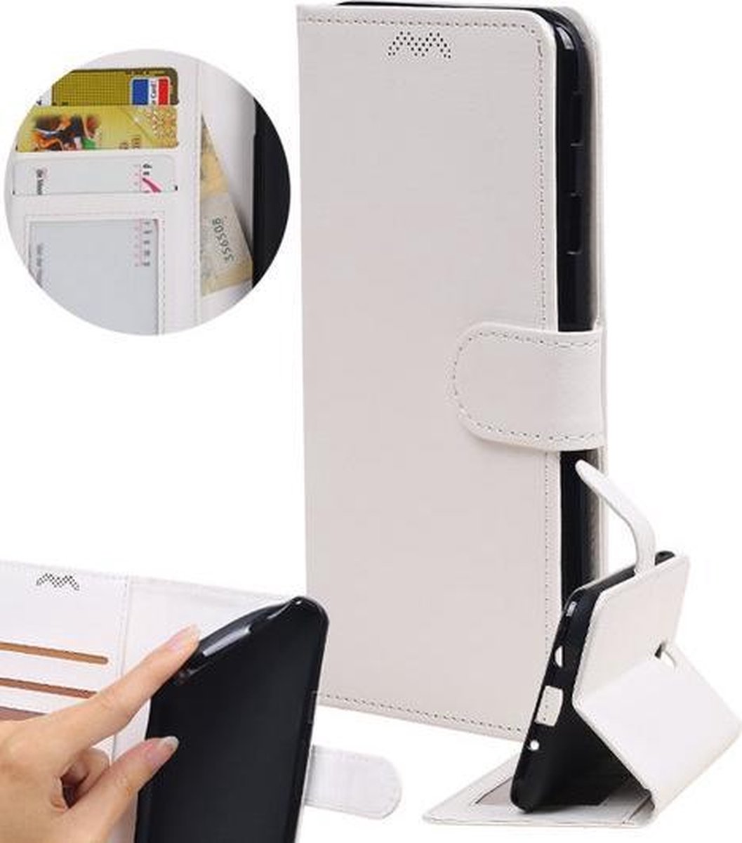 BestCases.nl Wit Portemonnee booktype hoesje Samsung Galaxy J7 2017 / Pro