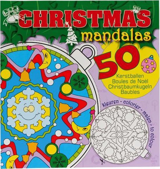 focus Antecedent maximaliseren Kleurboek voor volwassenen - Kerst / Christmas Mandala's - 50 Kerstballen |  bol.com