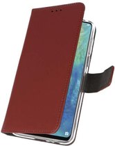 Booktype Telefoonhoesjes - Bookcase Hoesje - Wallet Case -  Geschikt voor Huawei Mate 20 X - Bruin