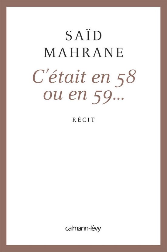 C'était en 58 ou 59... - cover