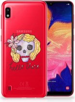 Coque Téléphone pour Samsung Galaxy A10 Housse TPU Silicone Etui Boho Skull