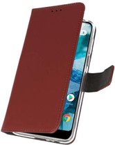Booktype Telefoonhoesjes - Bookcase Hoesje - Wallet Case -  Geschikt voor Nokia 7.1 - Bruin