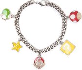 Nintendo - Super Mario Characters bedel armband zilver/multicolours - One size - Games merchandise