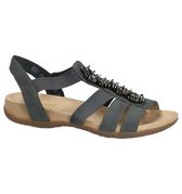 Donkergrijze Rieker Sandalen