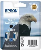 Epson T007 - Inktcartridge / Zwart / 2 stuks
