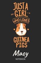 Just A Girl Who Loves Guinea Pigs - Macy - Notebook