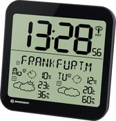 Bresser MyTime Meteotime LCD weer-wandklok zwart