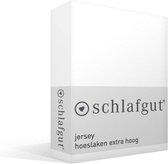 Schlafgut - Jersey - Stretch - Hoeslaken - Tweepersoons - 140/160x200/220 cm - Wit