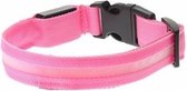 LED honden halsband -  Roze M