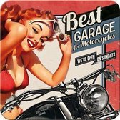 Best Garage For Motorcycles.  Onderzetters 9 x 9 cm.  5 stuks.