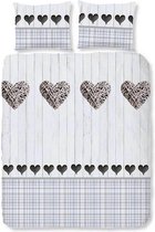 Dekbedovertrek Love it - Grijs -  Lits-jumeaux (240 x 200/220 cm) - Polyester - Grijs - House Of Dreams