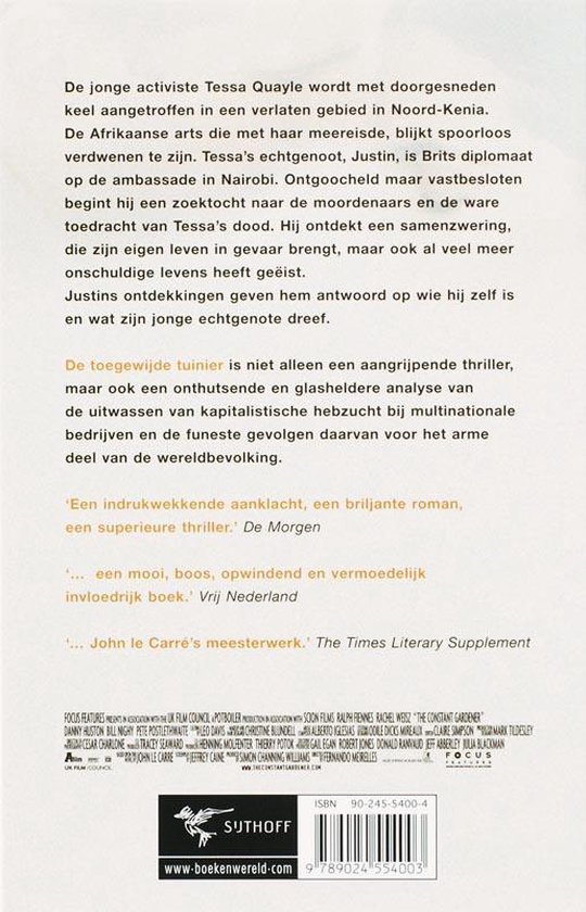 De Toegewijde Tuinier - cover