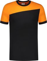 Tricorp T-shirt Bicolor Naden 102006 Zwart / Oranje  - Maat 4XL