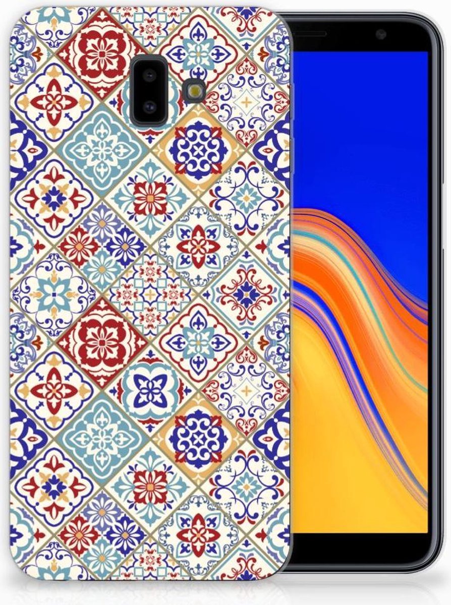 Samsung Galaxy J6 Plus (2018) TPU Siliconen Hoesje Tiles Color