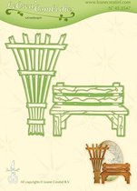 Leabilitie�  Tuin Bankje en trellis - snij en embossing mal