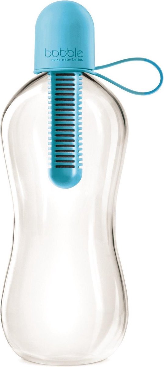 Bobble Waterfilterfles - 550 ml - Met Draagkoord - Blauw