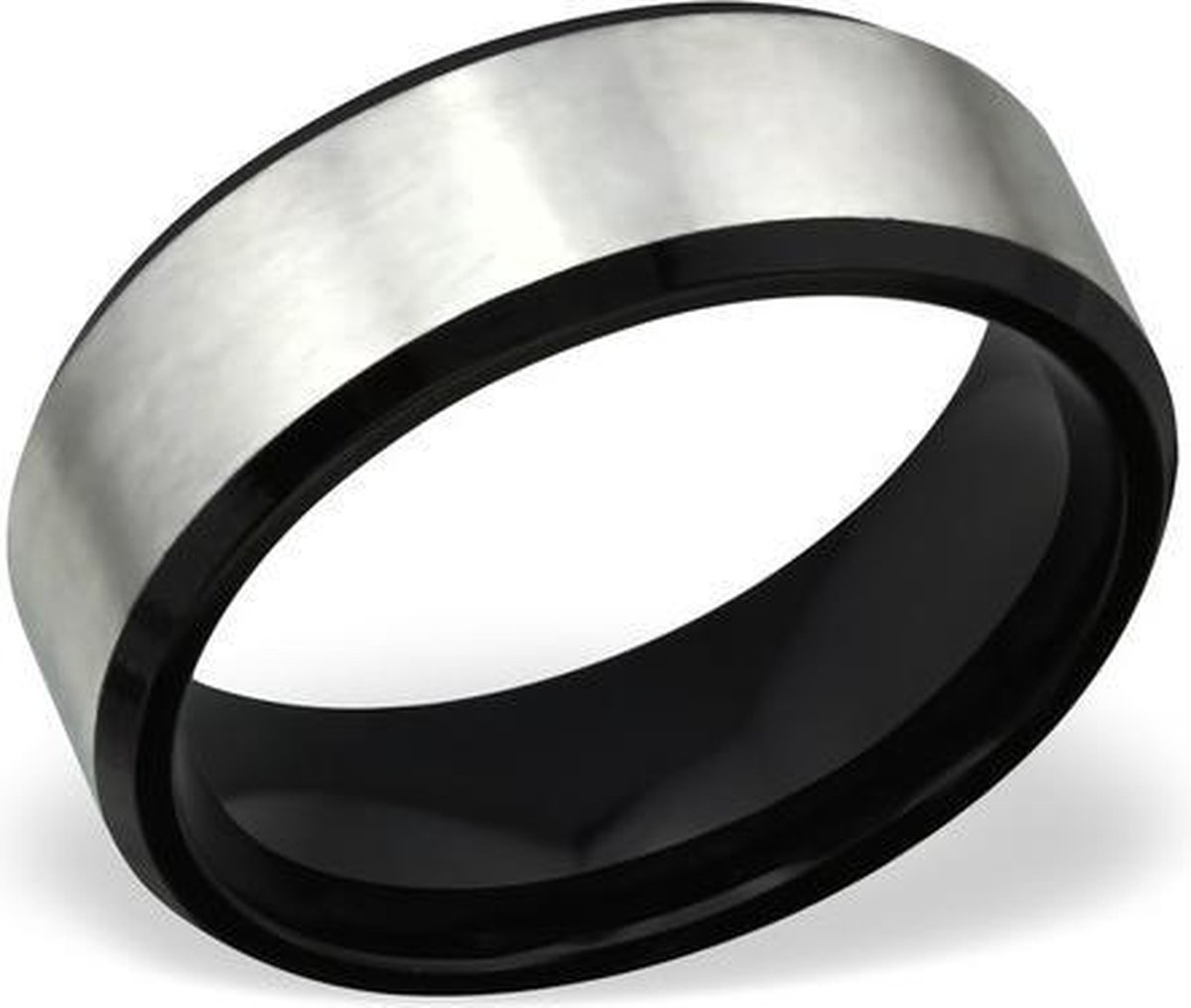 Amanto Ring Axel - 316L Staal - 8mm - Maat 63 - 20mm