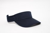 Pacific Headwear - Zonneklep - Dames - Verstelbaar - Klittebandsluiting - Katoenen Zweetband - Volwassenen - Donkerblauw