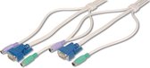 ASSMANN Electronic AK OC050MM toetsenbord-video-muis (kvm) kabel 5 m Wit
