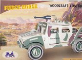 3D Puzzel Bouwpakket Humvee Legerjeep - hout - gekleurd
