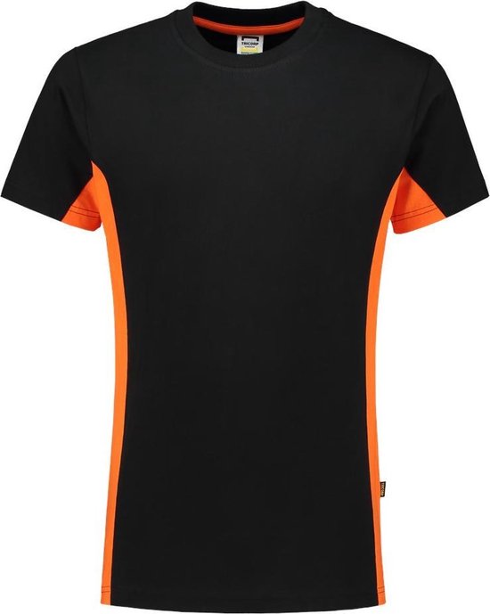 Tricorp T-shirt Bicolor 102004 Zwart / Oranje - Maat XS