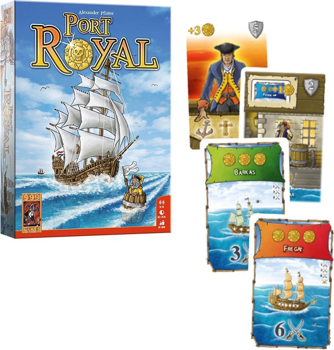 999 Games - Port Royal - Kaartspel - Snel & Uitdagend - Gezelschapsspel - Actiespel - Klein cadeautje — afbeelding 2