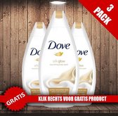 Dove Silk Glow Douchecreme 700 ml - 3 Pack Voordeelverpakking + Oramint Oral Care Kit 6 Delig