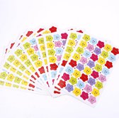 Akyol - vrolijke sterren stickers 200 stuks - 5 vellen - 40 stickers per vel