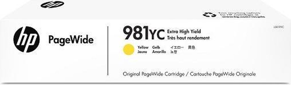HP 981YC Extra High Yield Yellow Original PageWide Cartridge 16000pagina's Geel inktcartridge
