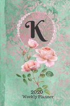 Plan On It 2020 Weekly Calendar Planner 15 Month Pocket Appointment Notebook - Monogram Letter K
