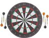 Afbeelding van het spelletje DartBord - incl. 6x Steeltip dartpijlen - Ø bord: 42cm dubbelzijdig speelbaar Steeldarts