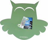 Magneetbord memobord wandbord Wonderwall "Uil" - groen 50x60cm - 100% made in belgium