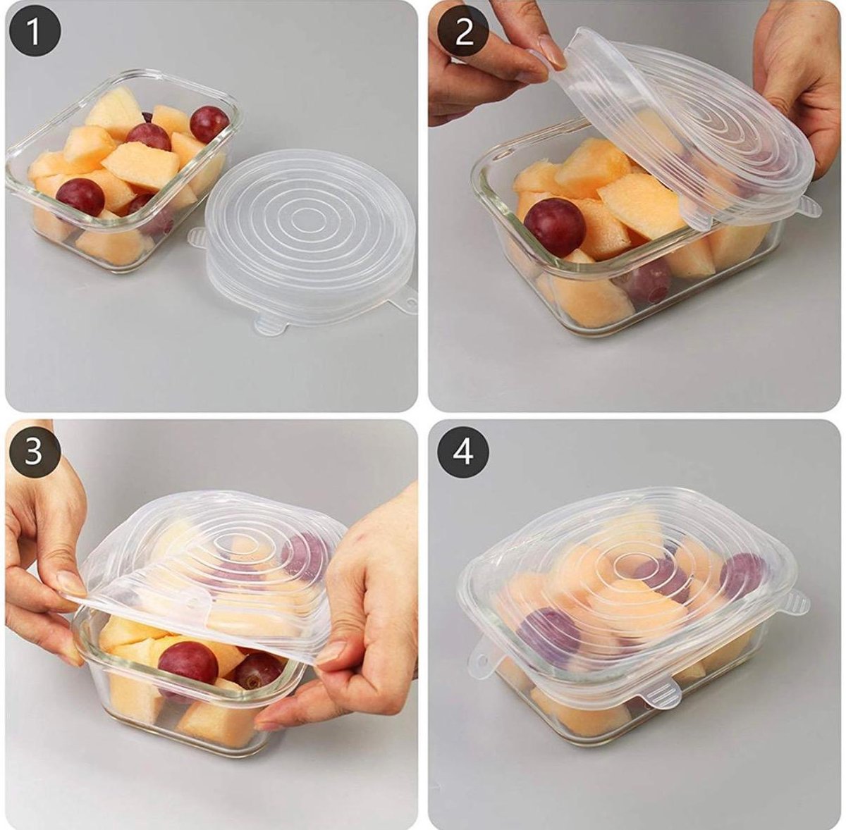 Siliconen Verse Houden Cover Food Grade Stretch De