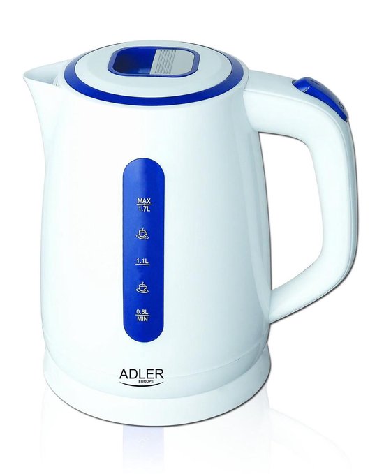 Adler AD 1234 - Draadloze waterkoker - wit - 2200 watt - 1.7 L | bol.com