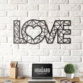 Muur Teksten Liefde - Love Quotes Metal Wall Art | 30 x 69 cm - Hoagard | Metalen Wanddecoratie  | Geometrisch Ontwerp  | Typografische Inspirerende Citaten & Zinnen muurkunst
