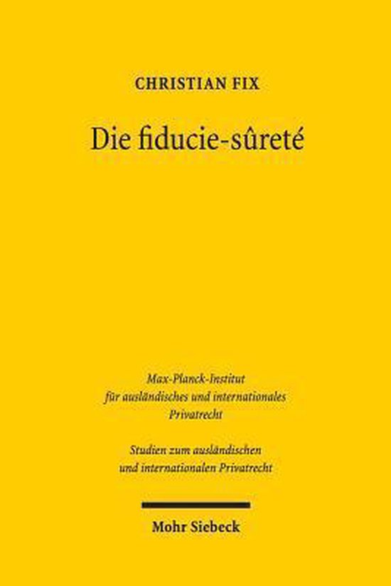 Die fiducie-sûreté - cover