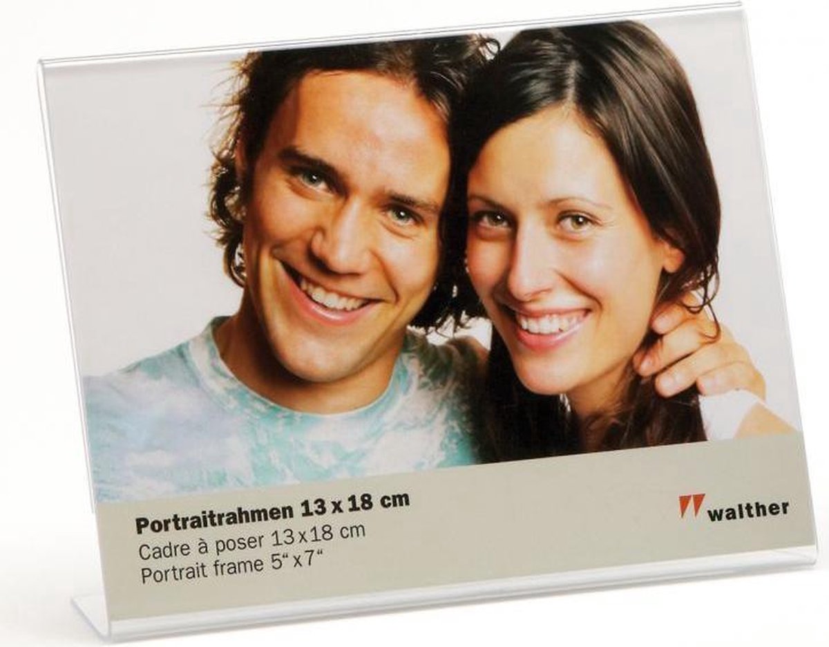 Walther Acryl portret 13x18 acrylglas breedformaat ASQ1318 Transparant